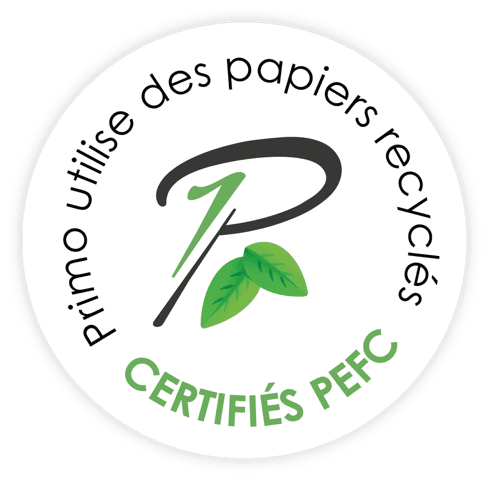 Primo utilise des papiers recyclés et certifiés PEFC